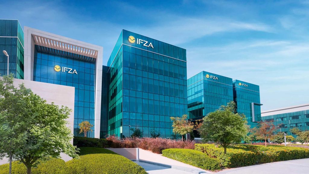IFZA free zone office buildings in Dubai UAE